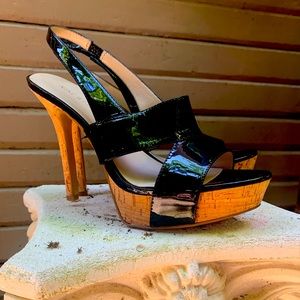 Nine West Fairgame Slingback Platform High Heels